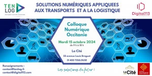 Affiche Solutions numériques appliquées aux transports et à la logistique