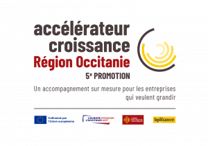 Affiche Accélérateur Petites Entreprises Croissance Occitanie - Journée Fil Rouge IA & Cybersécurité // Bpifrance x La Région Occitanie